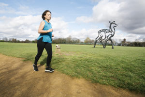 Councillor Binda Rai, running in Elthorne Park - get moving, keep active