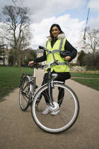 Jessica Kang has taken up learning to cycle