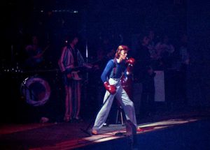 David Bowie performing on the Diamond Dogs tour - photo by Hunter Desportes via Wikicommons