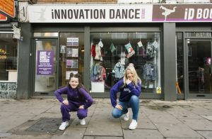 Emma and Student Amber outside Innovation Dance Studio