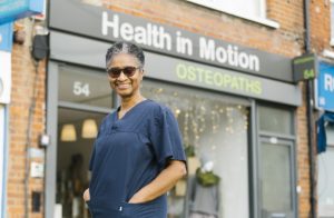 Person standing outside Osteopath