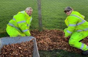 GEL volunteers helping with local garden project