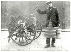 Milk cart in 1920s London