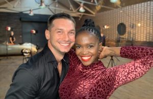 Oti Mabuse and husband Marius in their dance studio