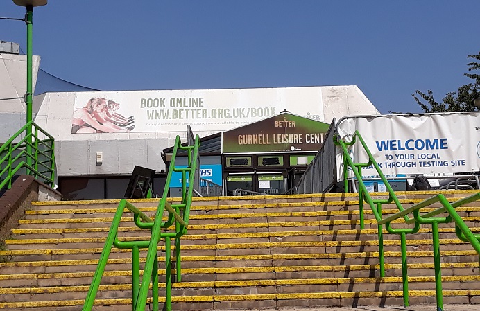 Gurnell Leisure Centre - front steps