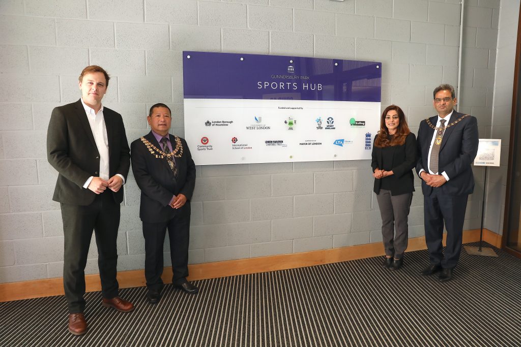 Councillors from Ealing and Hounslow at the Gunnersbury Park Sports Hub launch