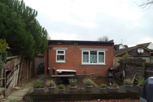 Outbuilding in rear garden at Greenford property