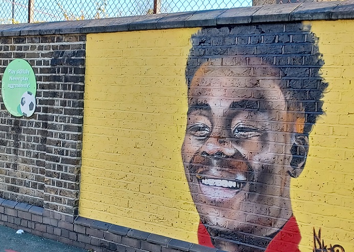 Mural of Bukayo Saka