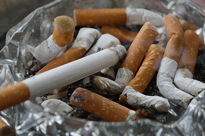 Cigarettes in an ash tray