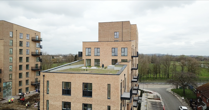 Image showing the roof of apartment block of a genuinely affordable home in Seasprite Close, Northolt