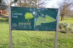 Lammas Park entrance sign