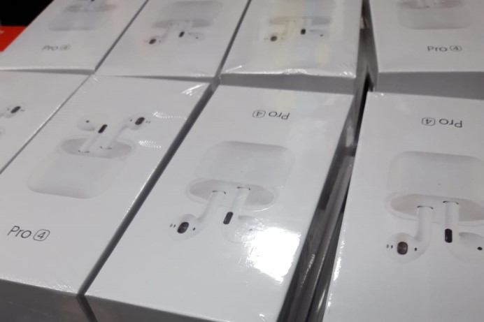 Boxes of fake Apple AirPods