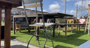 Image showing chairs and tables on the roof terrace