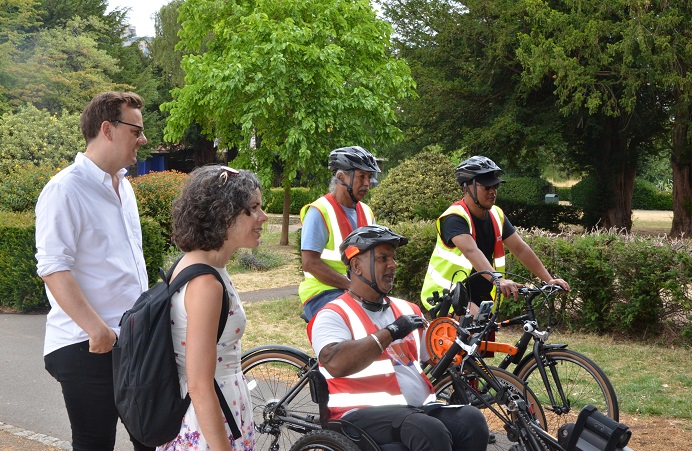 Councillors meet cyclists from Let's Go Southall