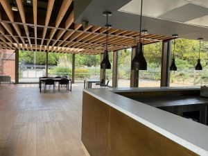 view from kitchen at Southall Manor House