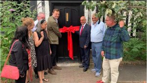 Cutting the Ribbon at Southall Manor House