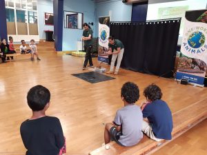 children learning about insects at the holiday and