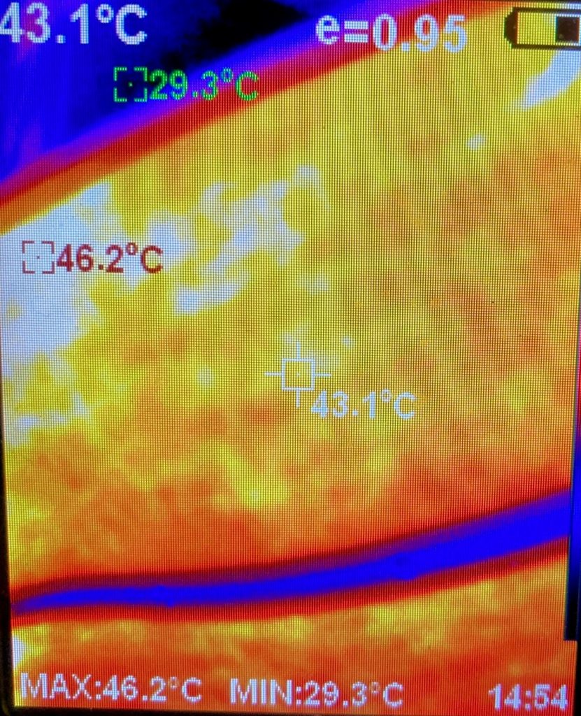 Heat signature from a temperature reader