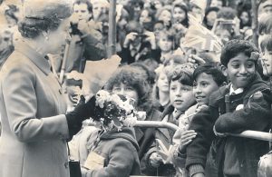 The Queen meeting crowds of local people