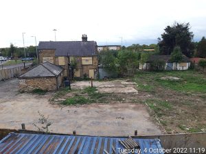 A derelict pub site, cleared of rubbish