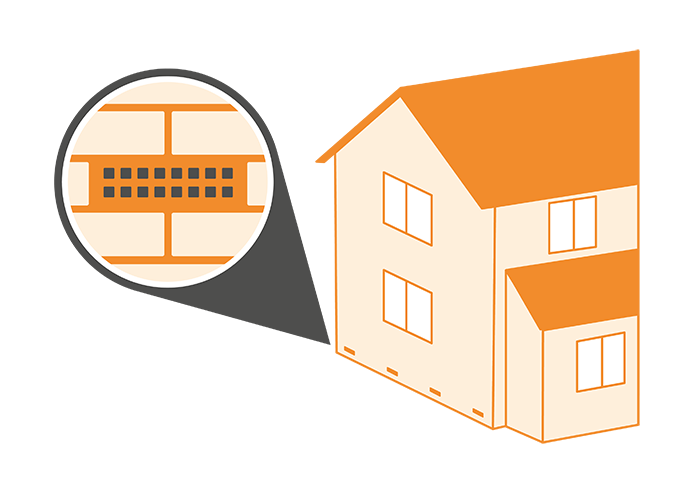 Showing where air bricks are in a house