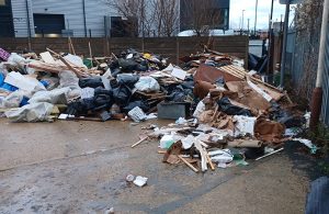 Fly-tipping dumped in Stirling Road