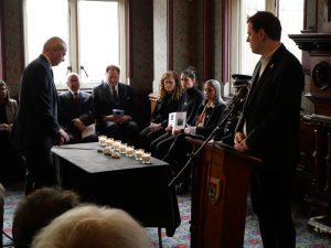Laying of the stones on holocaust memorial day