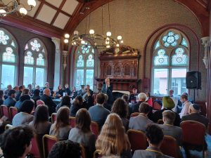 crowd in town hall to mark Holocaust Memorial Day