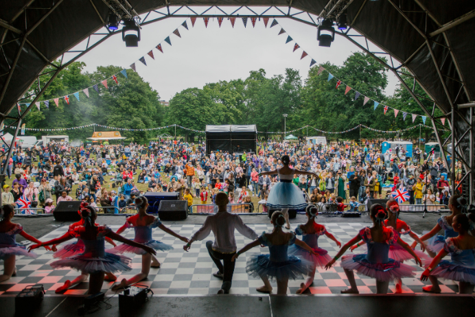 Dancing and music performance in Ealing