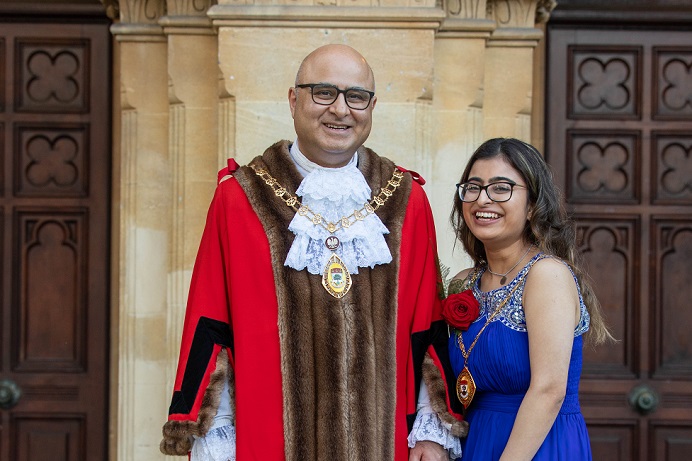 Mayor Cllr Hitesh Tailor and Miss Chaitali Tailor