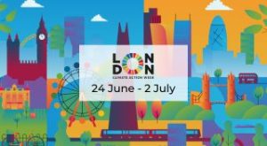 Illustration of different London buildings