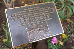 Windrush Plaque in Walpole Park