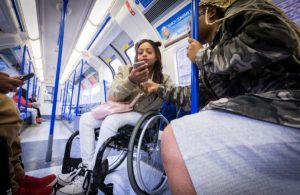 Wheelchair user on Underground