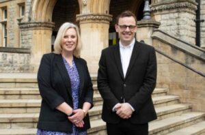 Cllr Louise Brett and Cllr Peter Mason outside of Ealing Town Hall