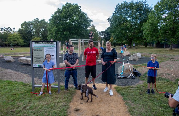 Councillor Knewstub officially opens Lammas Parkour Park