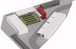 An artist's impression of the new recycling and waste space