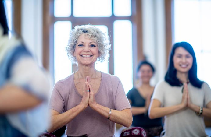 Women taking part in exercise class, the type of resident community project supported by grants