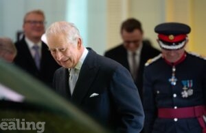 The King arriving at Pitzhanger Manor, 7 December 2023