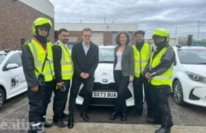 Cllr Mason and Cllr Costigan meet members of the GEL parking enforcement team