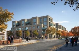 A computer generated image of the new homes under construction at Northolt Grange