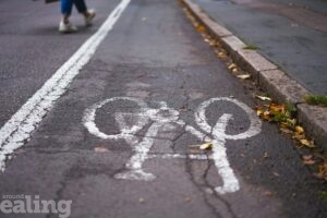 Picture of a cycle lane