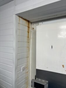 Dirty walls at Bread Spread factory
