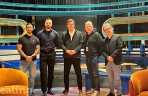 Five men including Cllr Mason as Versa Studios to talk about film and TV