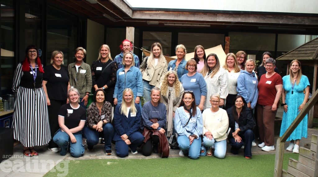 Teachers from Kornerget Barnehage School in Norway visiting South Acton Nursery School and Children's Centre