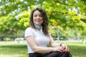 smiling woman in Walpole Park