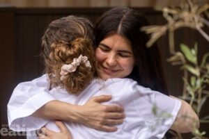 2 women hugging