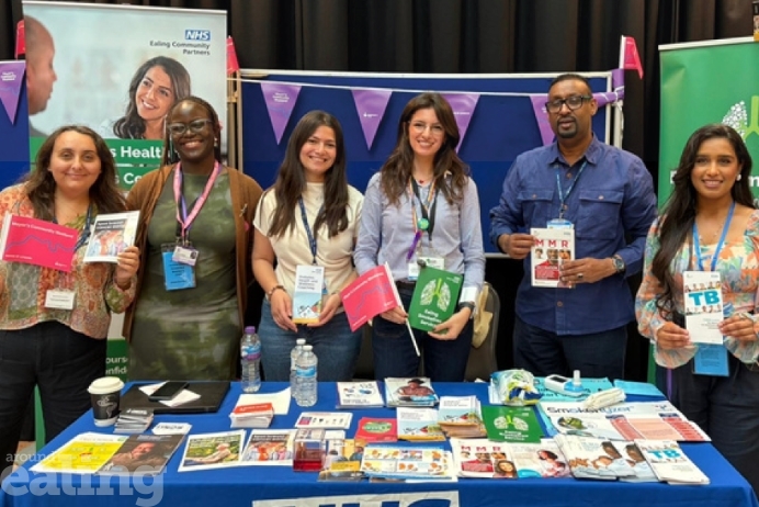 The team from Ealing Smokefree Service at an information stand