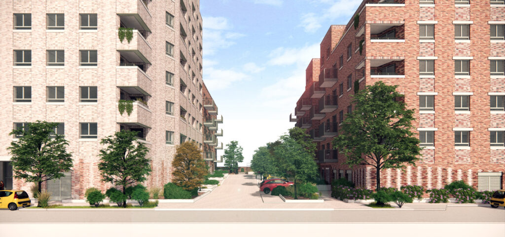 CGI illustration of the Acton development