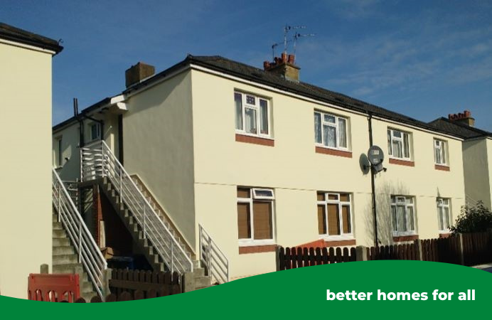 A row of two-storey houses