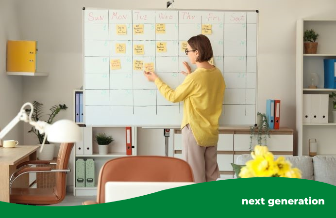 Person standing in front of a whiteboard